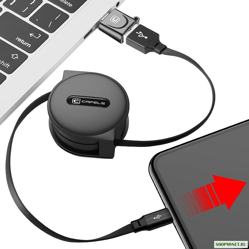 Cafele Металлический мини-портативный USB-адаптер для адаптера типа-типа для планшетного ПК